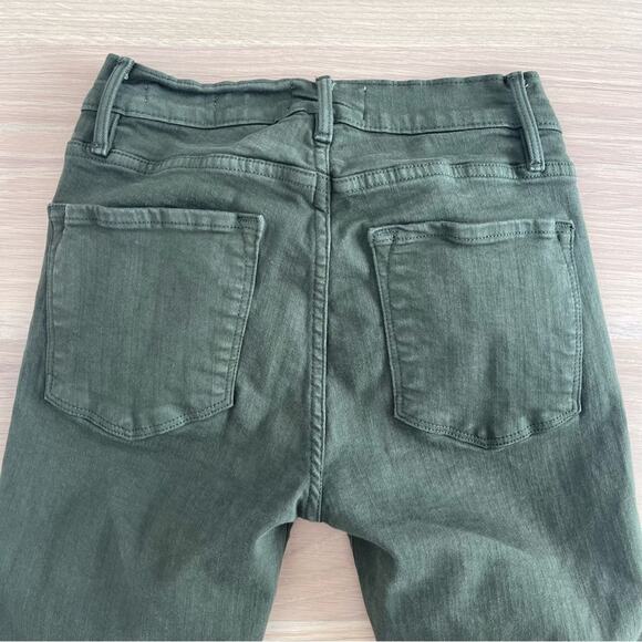 Frame Denim Le Skinny de Jeanne Ankle Jeans Forest Green 26 - Picture 7 of 9